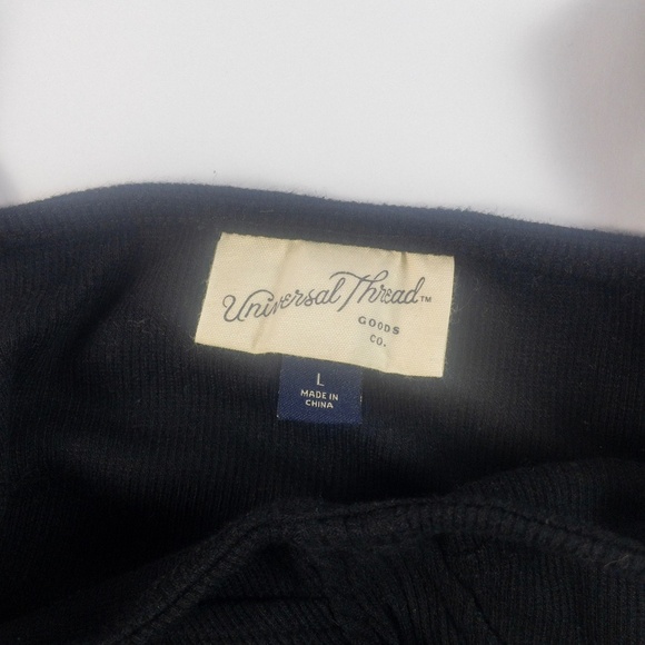 Universal Thread Target Corset-Style Black Ribbed Stretch Tank Women's Sz Large - Picture 3 of 5